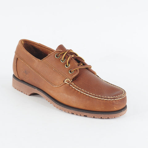Mens Timberland Elisville 6123R Light Brown Leather Lace Up Casual Boat Shoes