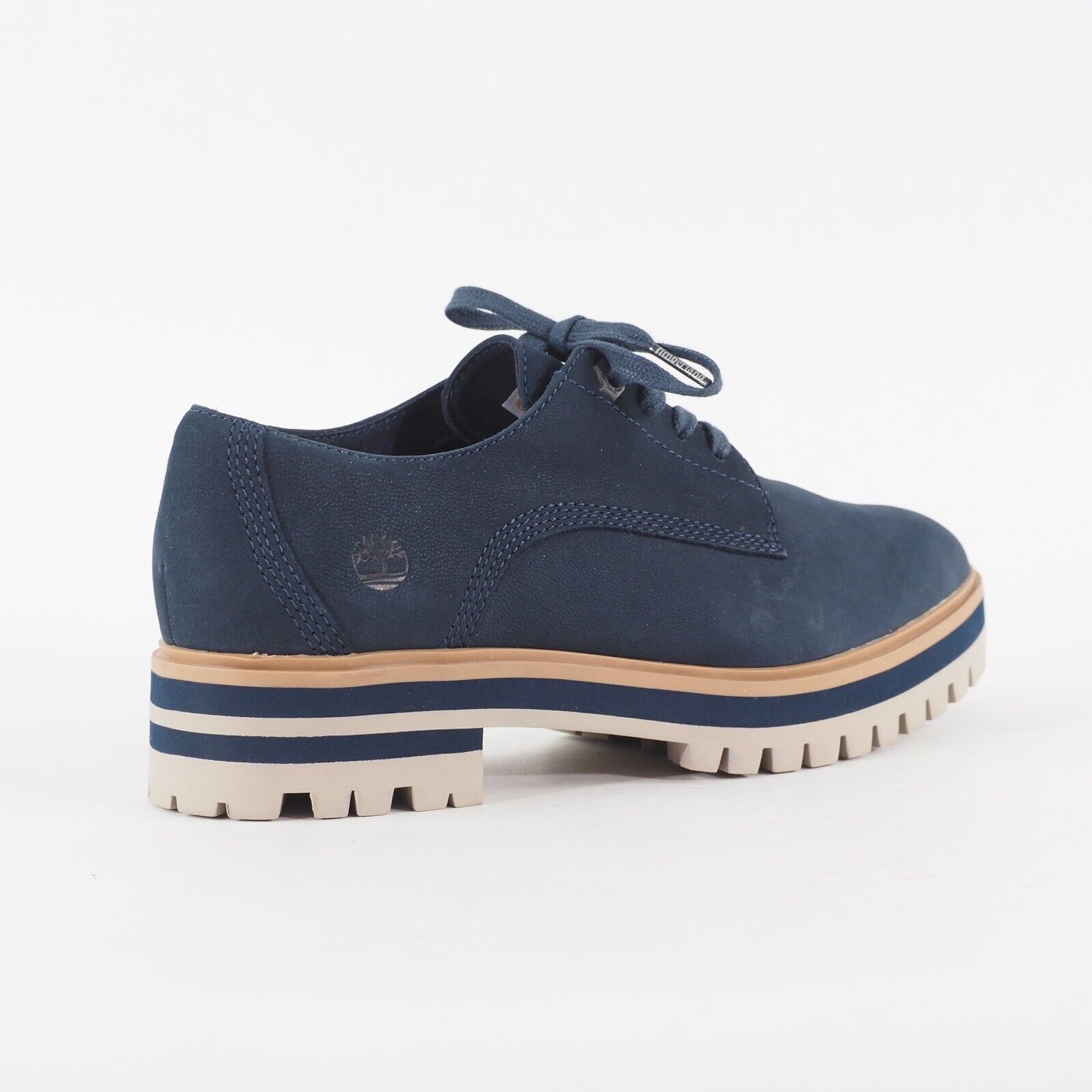 Womens Timberland London Square Oxford A2AJ6 Navy Blue Leather Lace Up Shoes