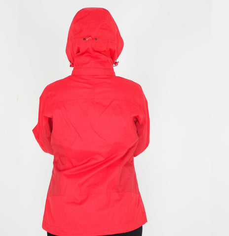 Womens Jack Wolfskin Targhee 5001593 Zip Up Red Fire Waterproof Hiking Jacket