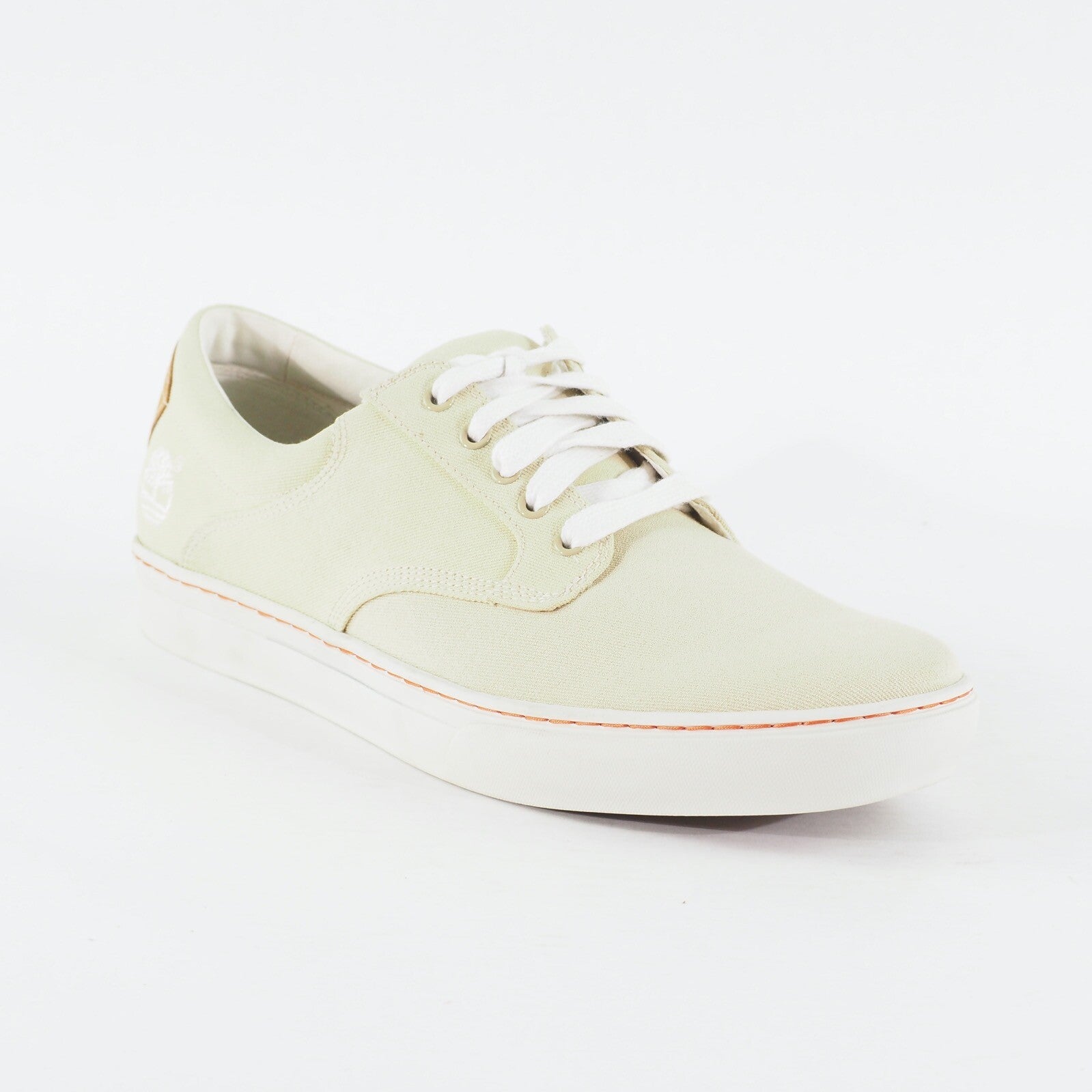 Mens Timberland EK Cup Ox Khaki 45591 Cream Canvas Lace Up Low Top Casual Shoes