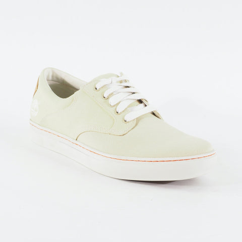 Mens Timberland EK Cup Ox Khaki 45591 Cream Canvas Lace Up Low Top Casual Shoes