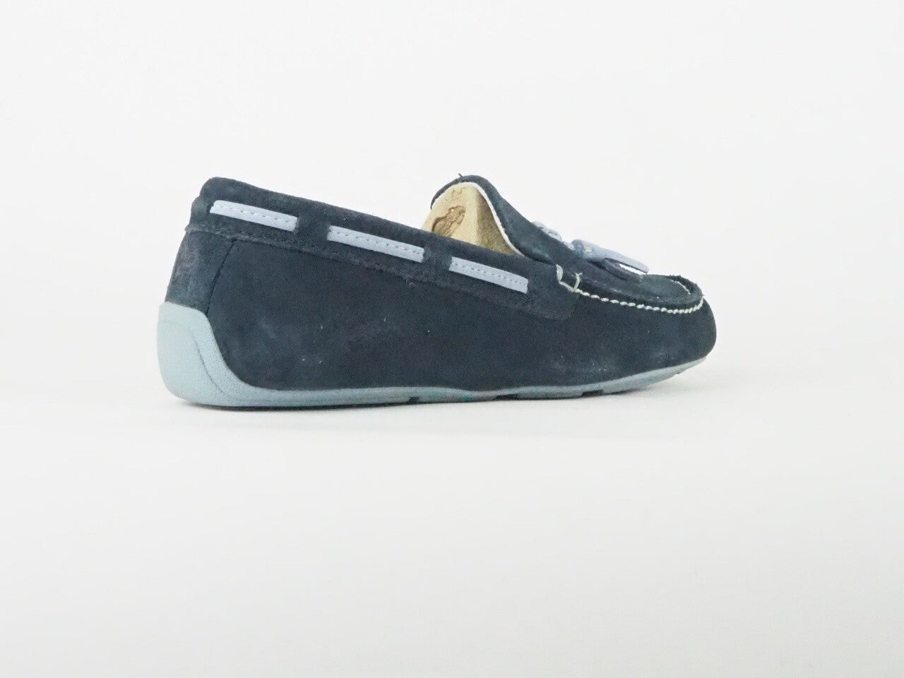 Youths Timberland Baldaci Driver 31737 Navy Leather Girls Slip On Shoes 