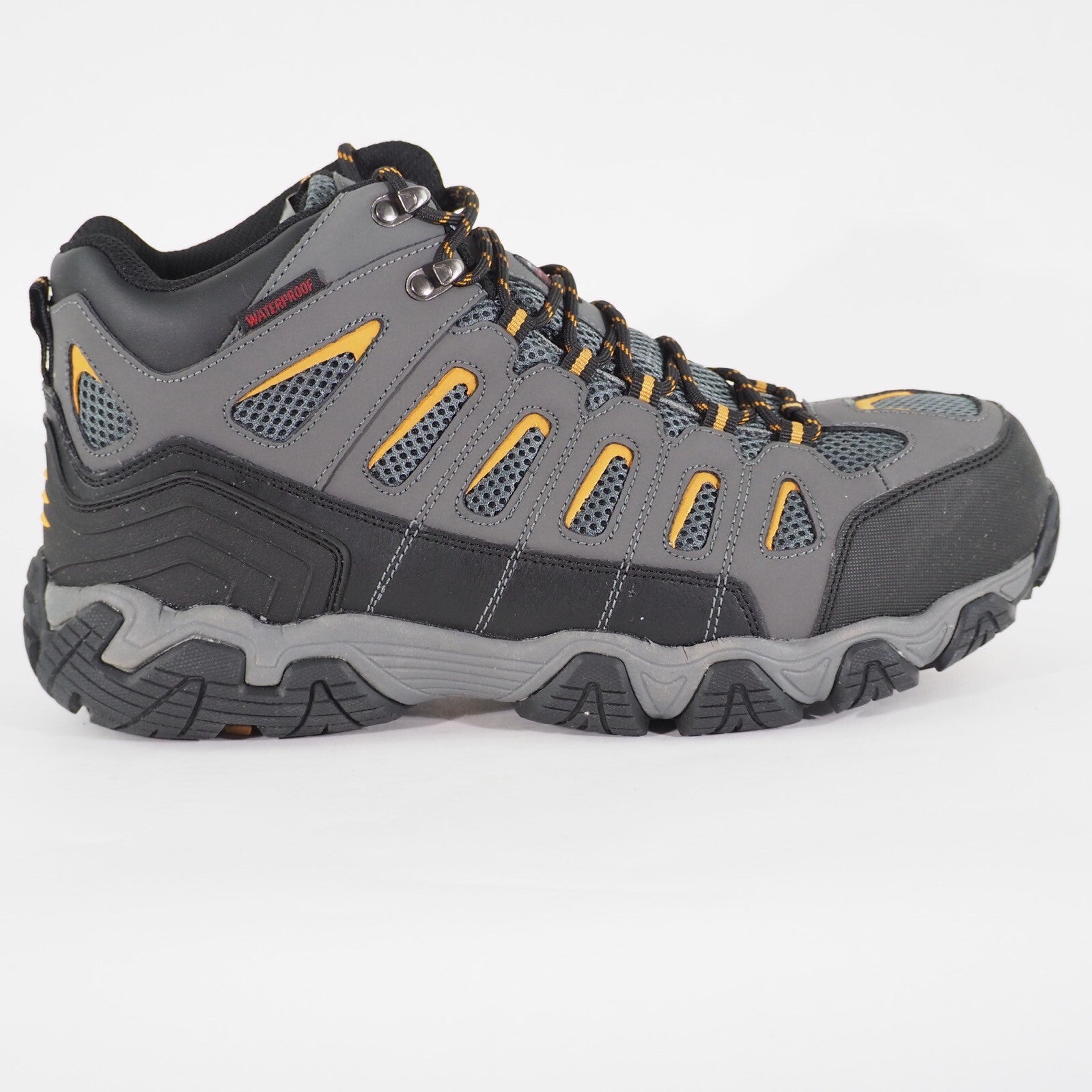 Mens Skechers Blais Bixford 77054 Grey Waterproof Steel Toe Safety Work Boots 
