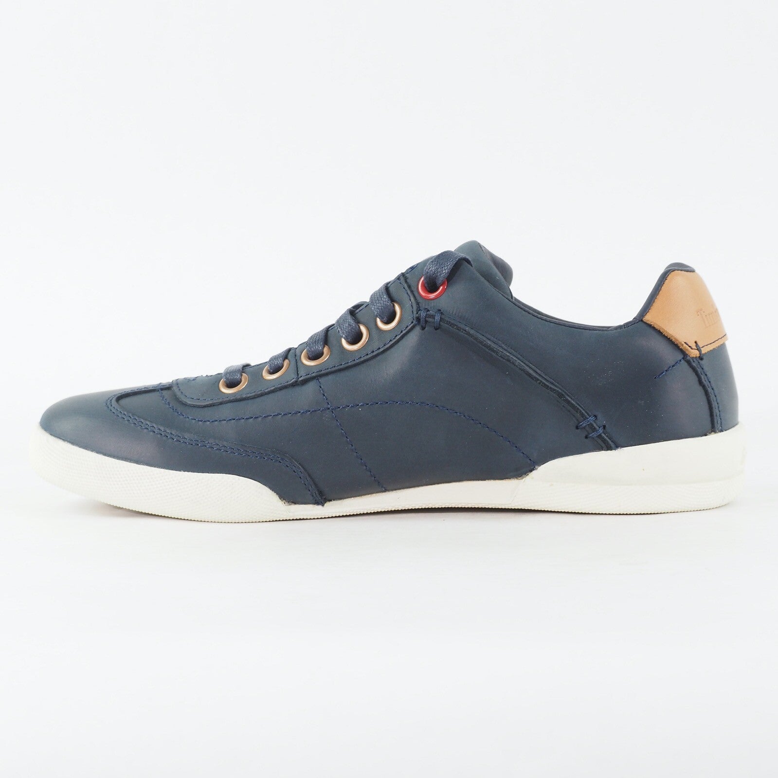 Mens Timberland EK Splitcup 9441B Navy Blue Leather Lace Up Low Top Casual Shoes