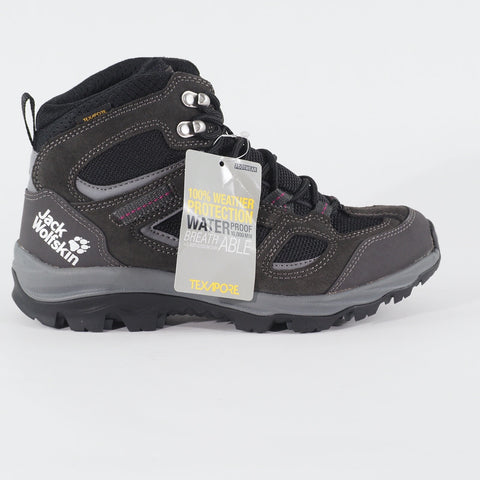 Womens Jack Wolfskin Vojo3 Texapore Grey Leather Hiking Walking Waterproof Boots