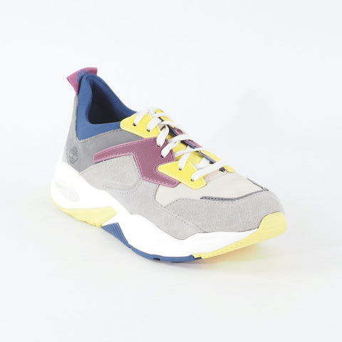 Womens Timberland Delphville A1T65 Grey Plum Yellow Nubuck Casual Trainers