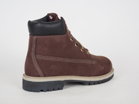 Juniors Timberland 6 In Premium 98973 Burgundy Leather Lace Up Chukka Boots