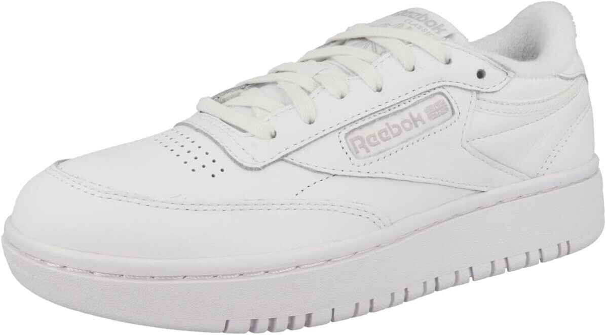 Women's Reebok Club C Double GW0854 Leather White Casual Lace Up Trainers