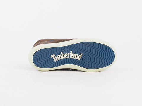 Boys Timberland A121C Dark Brown Leather Casual Shoes Lace Up Chukka Boots