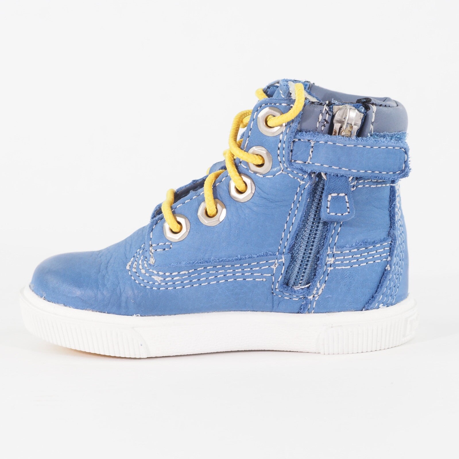 Toddlers Timberland 2.0 Earthkeepers 1884A Blue Zip Leather Lace Walking Boots