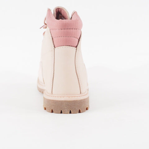 Womens Timberland Waterville AQ1T5 Light Pink Leather Lace Up Waterproof Boots
