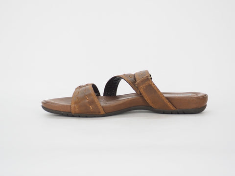 Womens Timberland Pleasant Bay 25637 Brown Leather Casual Summer Shoes Sliders