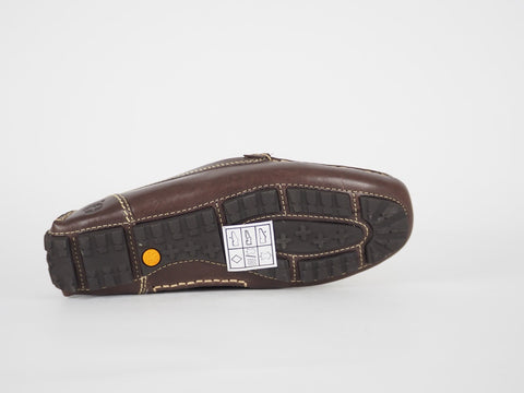 Womens Timberland Links Driver 63623 Dk Brown Leather Slip On Loafer Shoes