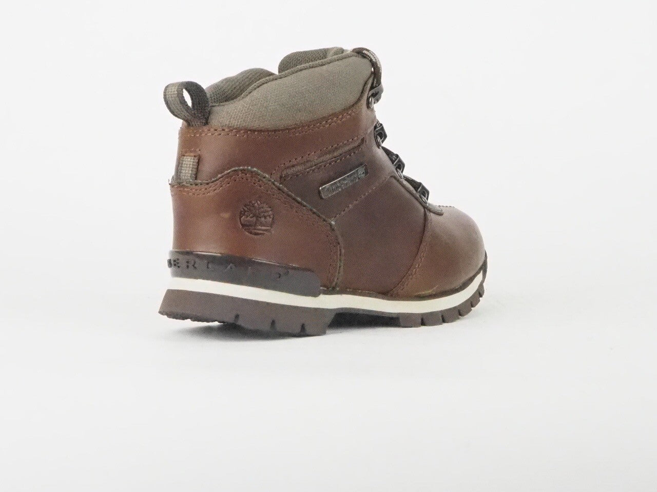 Boys Timberland Alpine Hiker A1I2E Brown Leather Lace Up Boots 