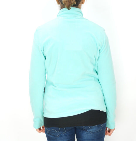 Womens Jack Wolfskin Gecko 17553 Pool Blue Half Zip Light Fleece Sweatshirt