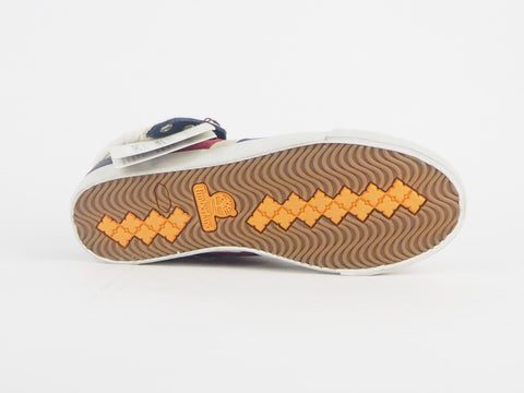 Womens Timberland Ek Glastenbury Roll Top 8667A Leather Blue Red Chukka Boots