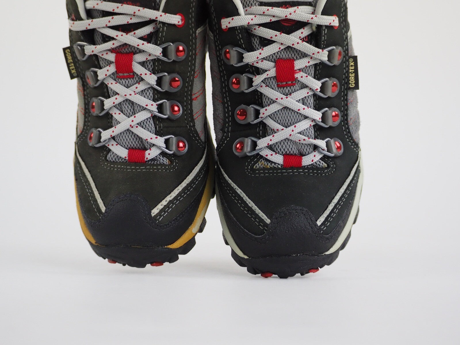 Boys Timberland HYPRTRL 58709 Red / Grey Leather Lace Up Kids Hiking Shoes UK 1