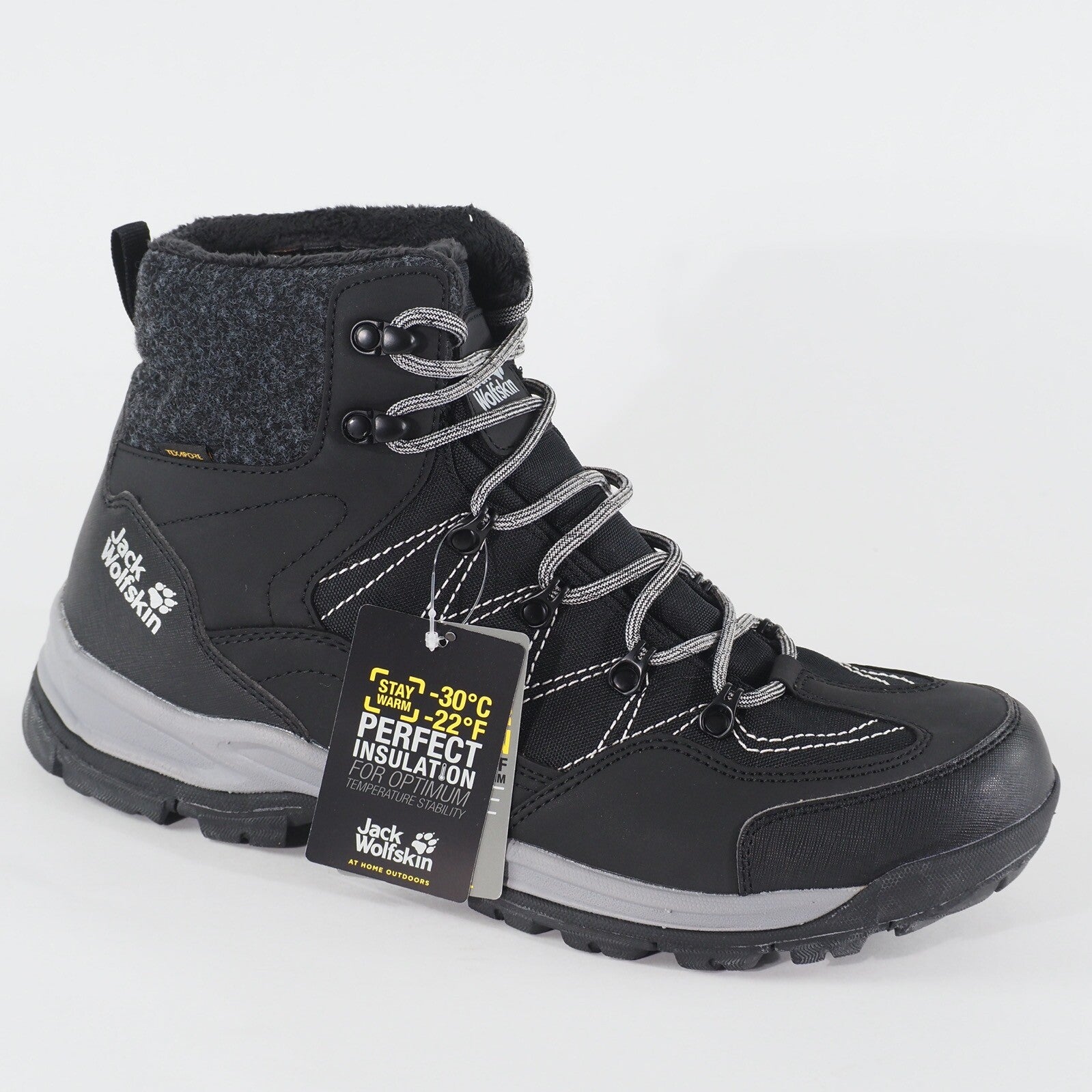 Mens Jack Wolfskin Cold Bay Textapore Mid Black Hiking Walking Waterproof Boots