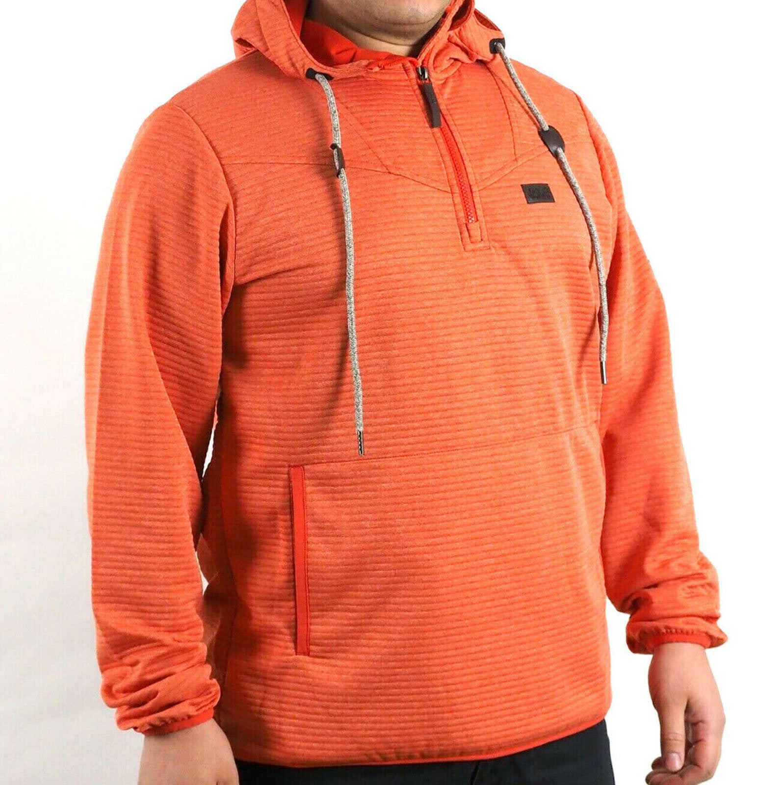 Mens Jack Wolfskin Tongari Nanuk 1803432Half Zip Orange Warm Hoddie
