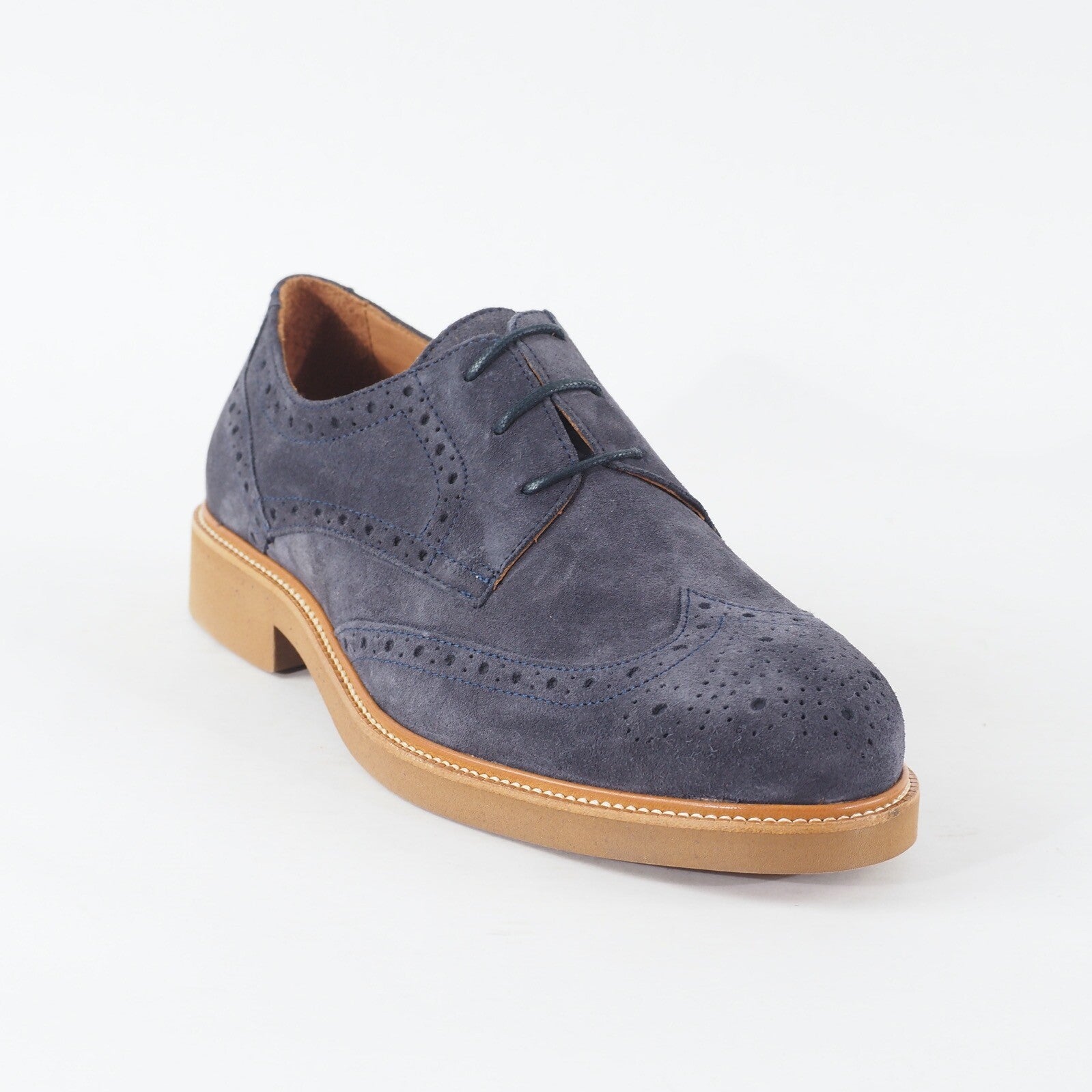 Mens Hackett London Chino Brogue HMS20801 595 Navy Suede Lace Up Formal Shoes