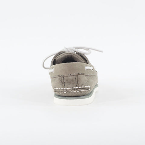 Mens Timberland Classic A21J7 Medium Grey Leather Lace Up Casual Boat Shoes