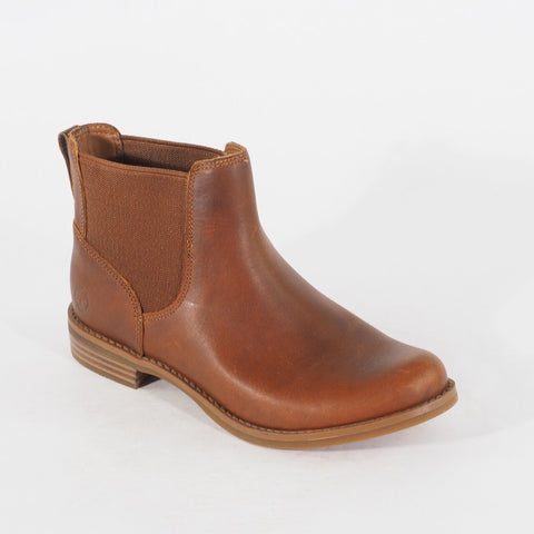Womens Timberland Magby Chelsea A1HT6 Tan Leather Pull On Casual Walking Boots