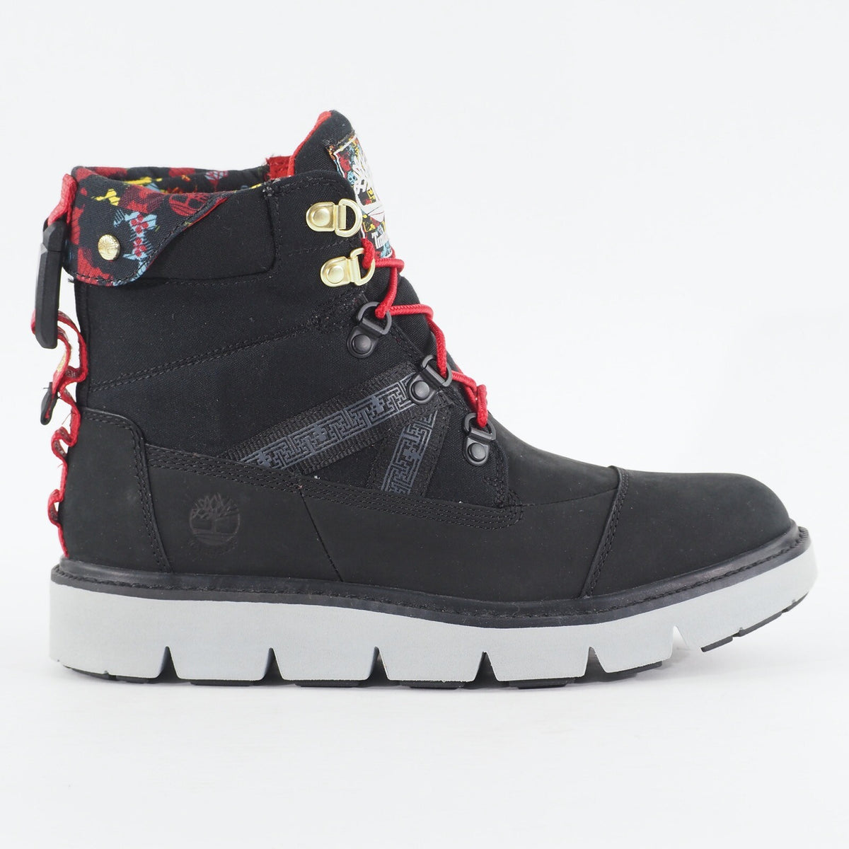 Womens Timberland 6 Inch Raywood A2PXF Black Nubuck Leather Lace Up Casual Boots