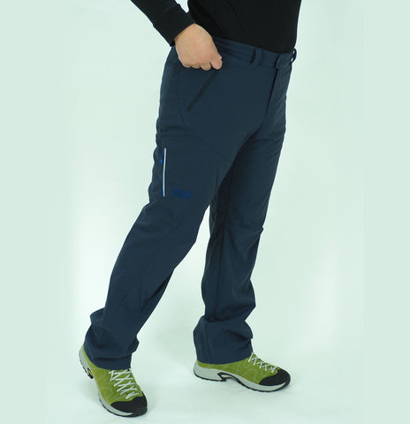 Mens Jack Wolfskin Chino 1502451 Night Blue Regular Fit Warm Hiking Trousers