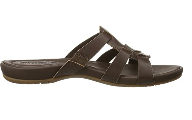 Womens Timberland Pleasant 8048A Brown Leather Sliders Casual Summer Sippers