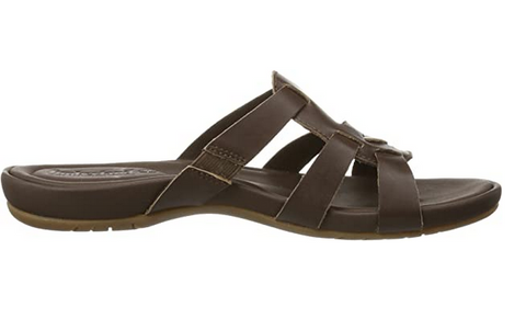 Womens Timberland Pleasant 8048A Brown Leather Sliders Casual Summer Sippers