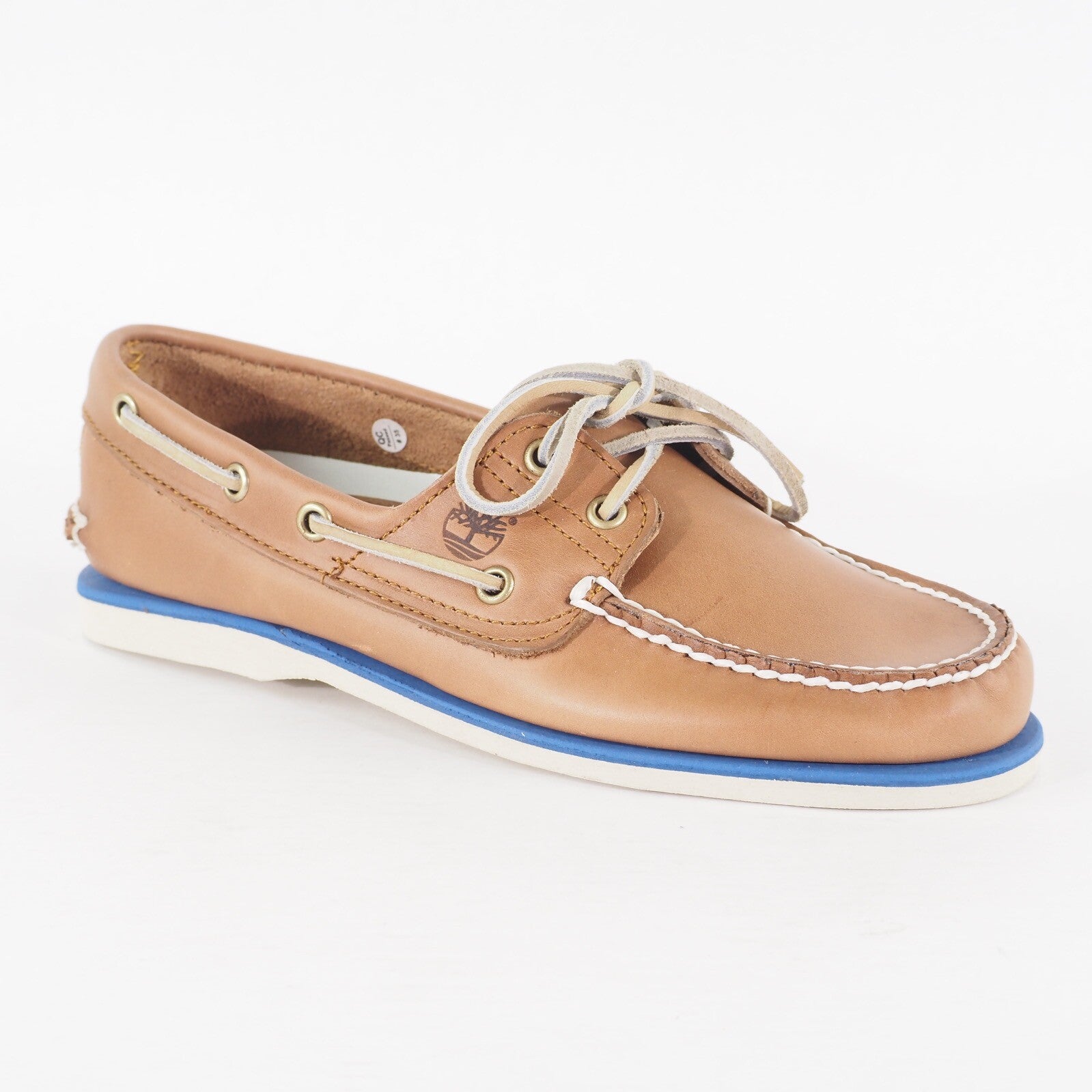 Mens Timberland Classic 2 Eye A16M8 Brown Leather Lace Up Casual Boat Shoes