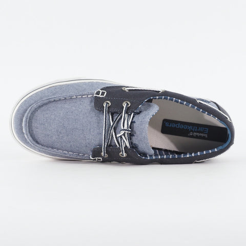 Mens Timberland New Market Ox 6537R Light Navy Canvas Lace Up Casual Boat Shoes