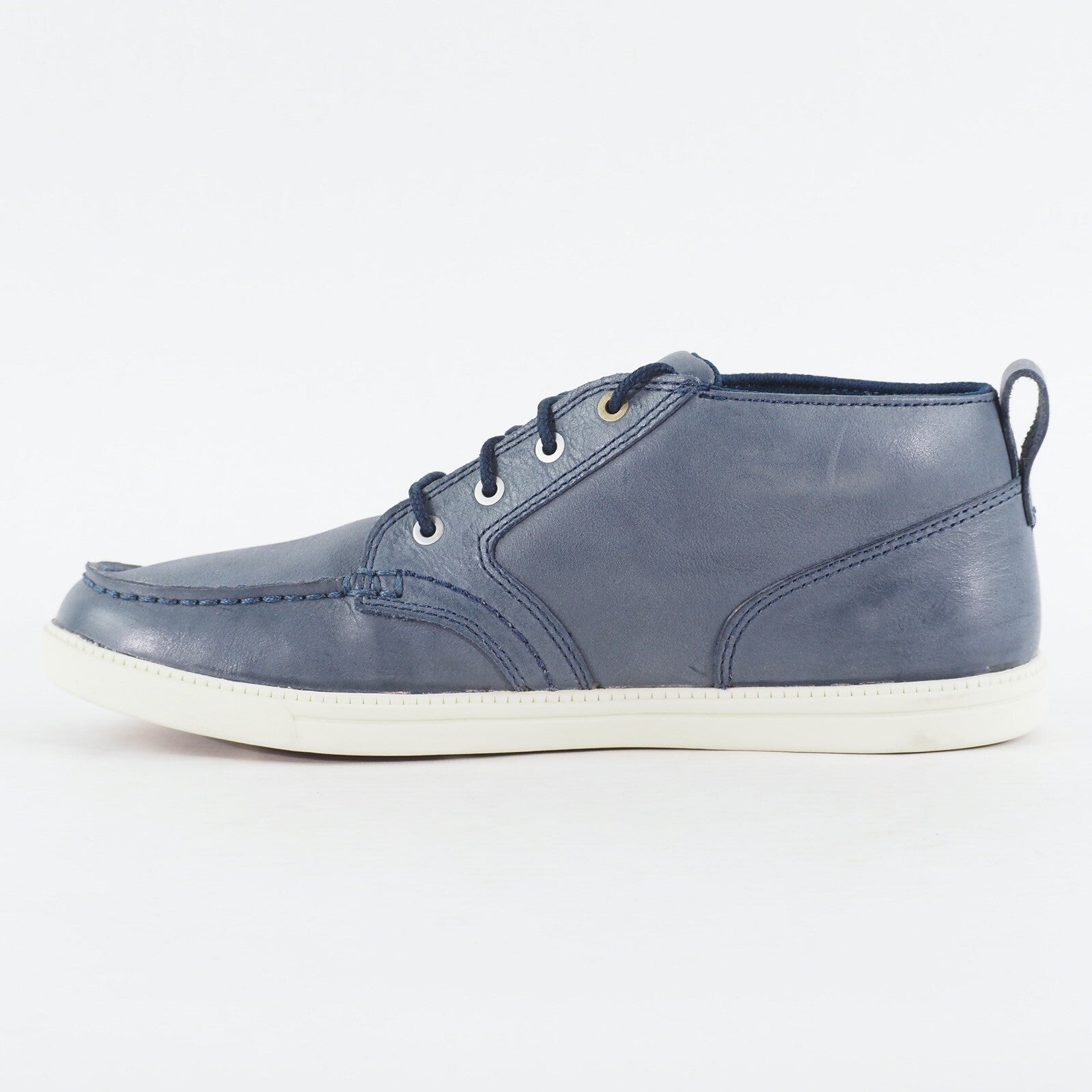 Mens Timberland Fulk LP Chukka A15FX Navy Blue Leather Lace Up Casual Shoes