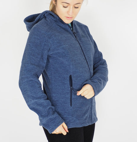 Womens Jack Wolfskin Carson 1702972 Midnight Blue Zip Up Hooded Jacket