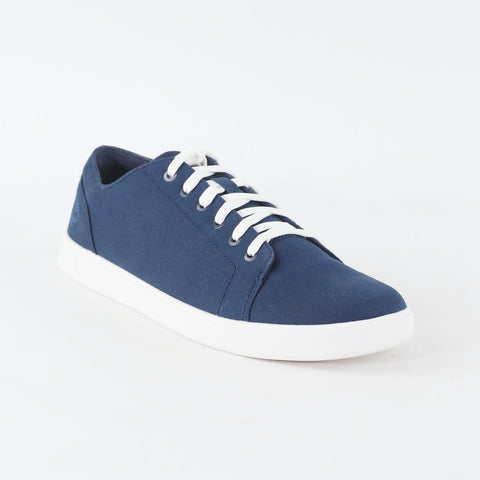 Mens Timberland Bayham Ox A1PGH Navy Blue Canvas Lace Up Low Top Casual Shoes