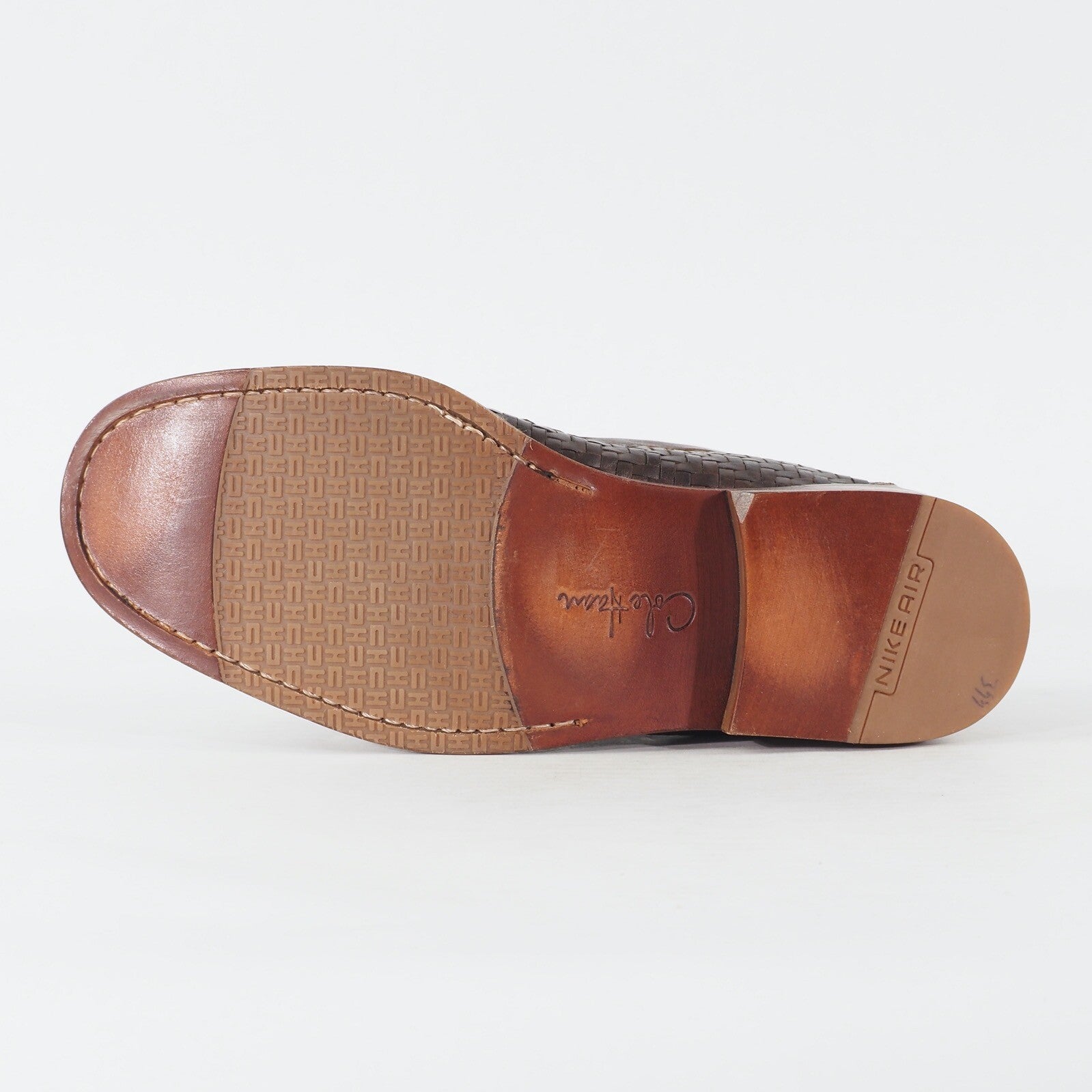 Mens Cole Haan Air Geneva Handsewn C07239 Dark Brown Leather Slip On Casual Shoe