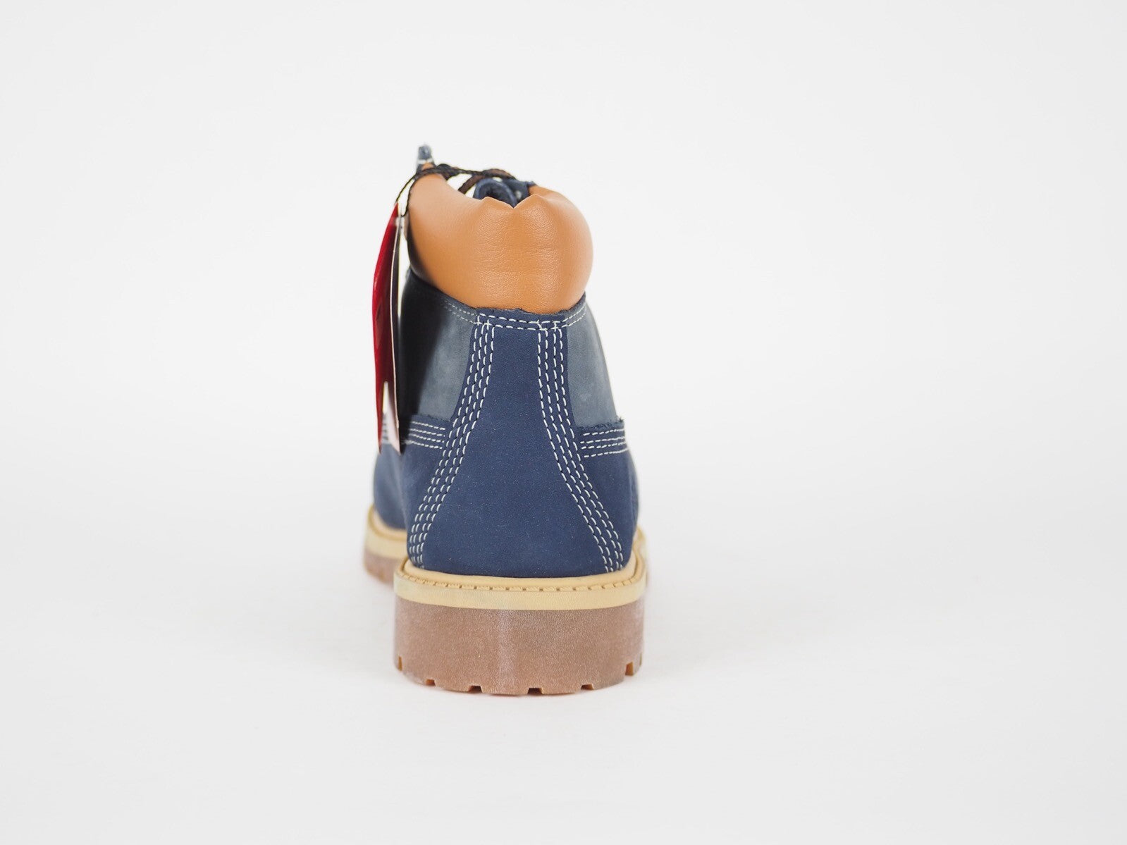 Boys Timberland 6 In Premium A119B Blue Leather Nubuck Casual Kids Chukka Boots