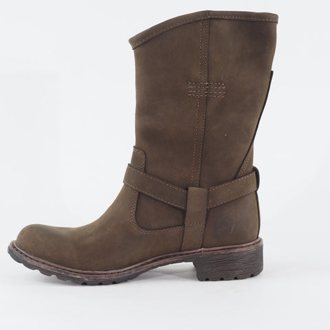 Womens Timberland EK Stoddard Mid 8603A Brown Leather Casual Pull On Boots