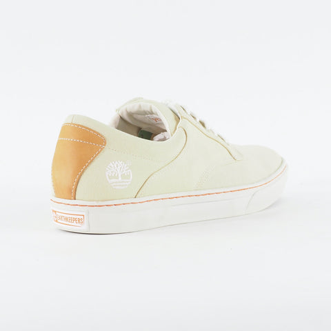 Mens Timberland EK Cup Ox Khaki 45591 Cream Canvas Lace Up Low Top Casual Shoes