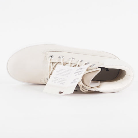 Womens Timberland Bratteboro 6 Inch A18AX Cream Leather Lace Up Walking Boots