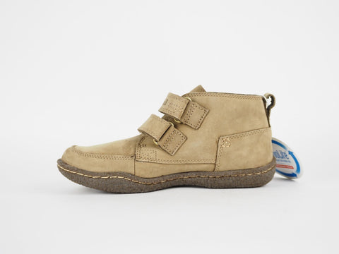 Boys Timberland EK Groveton Hill 27776 Taupe Leather 2 Strap Casual Kids Shoes