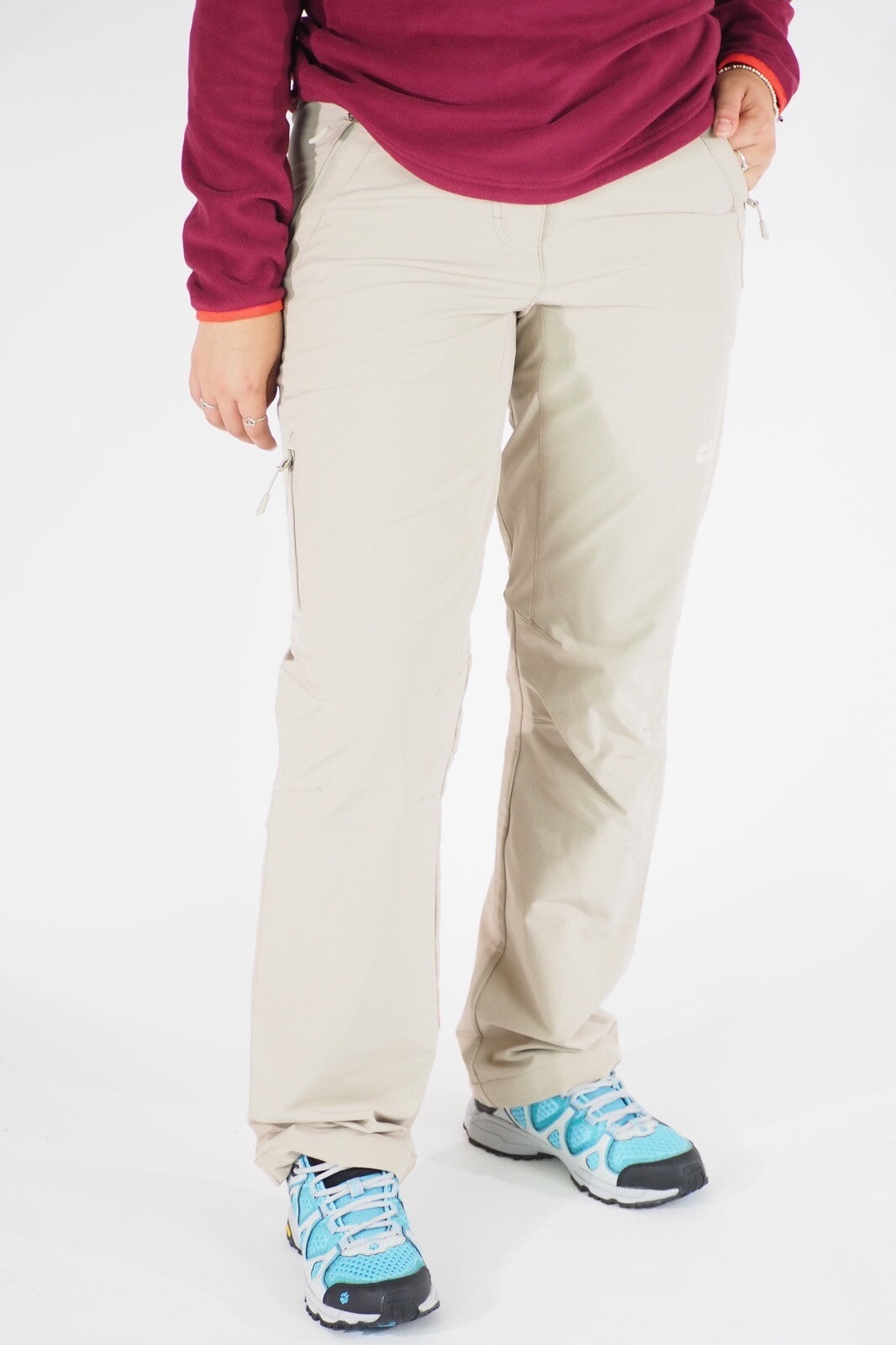 Womens Jack Wolfskin Activate 1503633 Cobblestone Warm Windproof Hiking Trousers