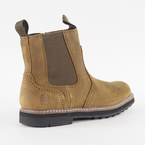 Mens Timberland Squall Canyon A297W Olive Leather Waterproof Zip Chelsea Boots