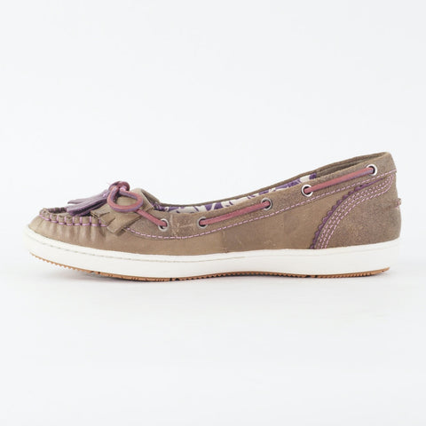 Womens Timberland Castille Ball 69660 Medium Brown Leather Slip On Casual Shoes