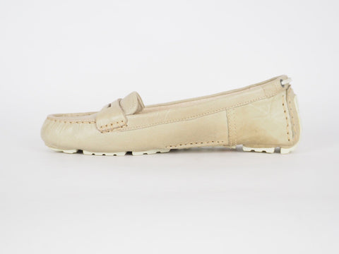 Womens Timberland Classic 27691 Beige Leather Casual Flat Shoes Mocassins