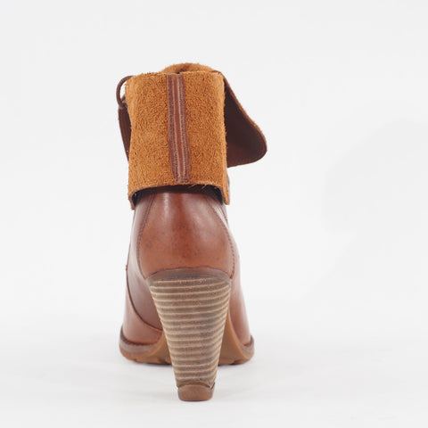 Womens Timberland Stratham Heights 8621A Tan Waterproof Leather Folded Boots