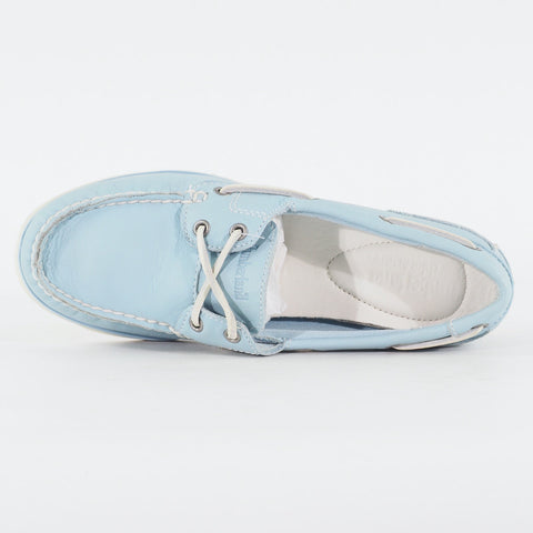 Womens Timberland EK Amherst 2 Eye 8339B Light Blue Leather Casual Boat Shoes
