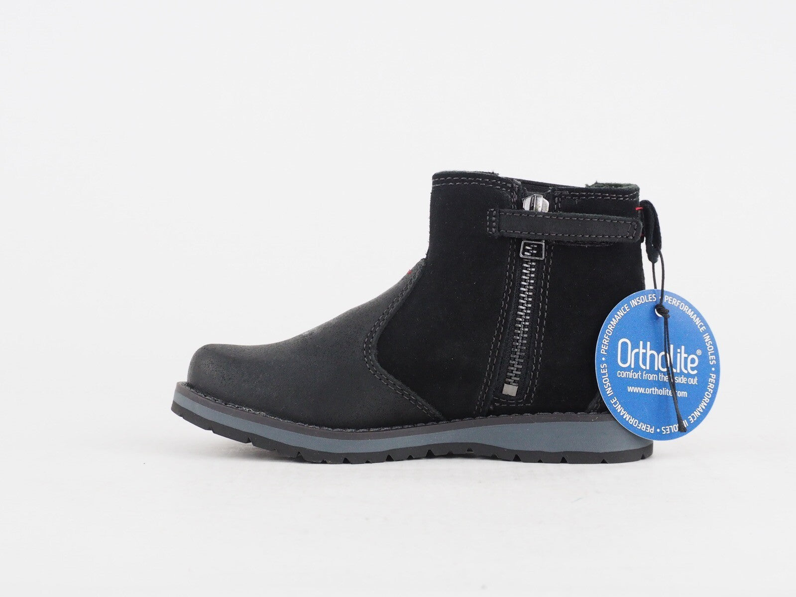 Toddlers Timberland Kidder Hill A1C9Z Black Leather Shoes Kids Chelsea Boots