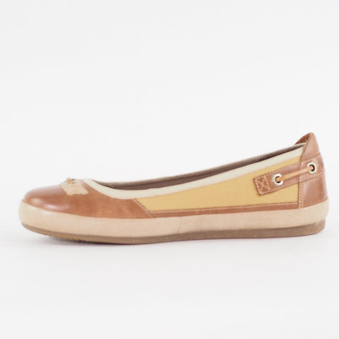 Womens Timberland Dames Vintera FTW Ballerina Ballet 16687 Leather Flat Shoes