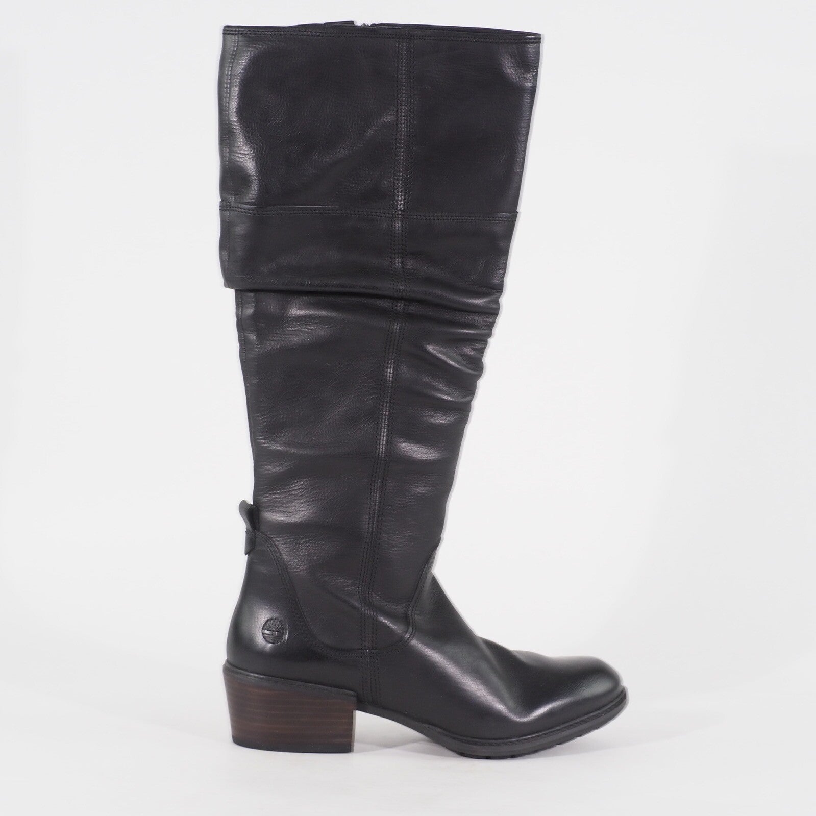 Womens Timberland Sutherlin Bay Tall A1T33 Black Leather Side Zip Walking Boots